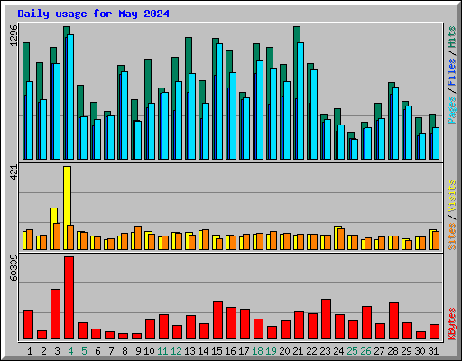 Daily usage for May 2024