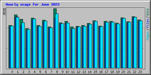 Hourly usage for June 2023