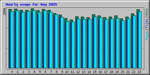 Hourly usage for May 2025