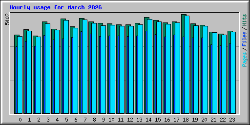 Hourly usage for March 2026