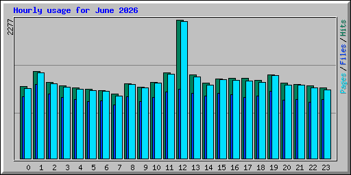Hourly usage for June 2026